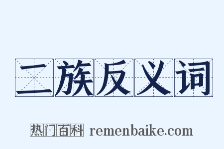 二族反义词是什么意思的图片